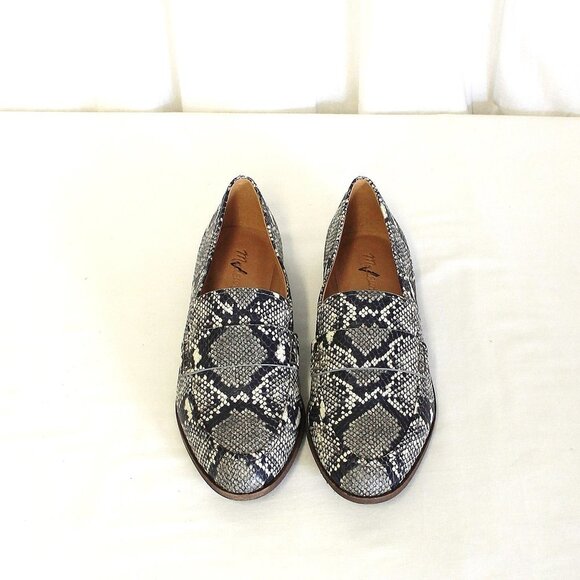 Madewell Alex Loafer Snake Embossed Leather New - Picture 3 of 5
